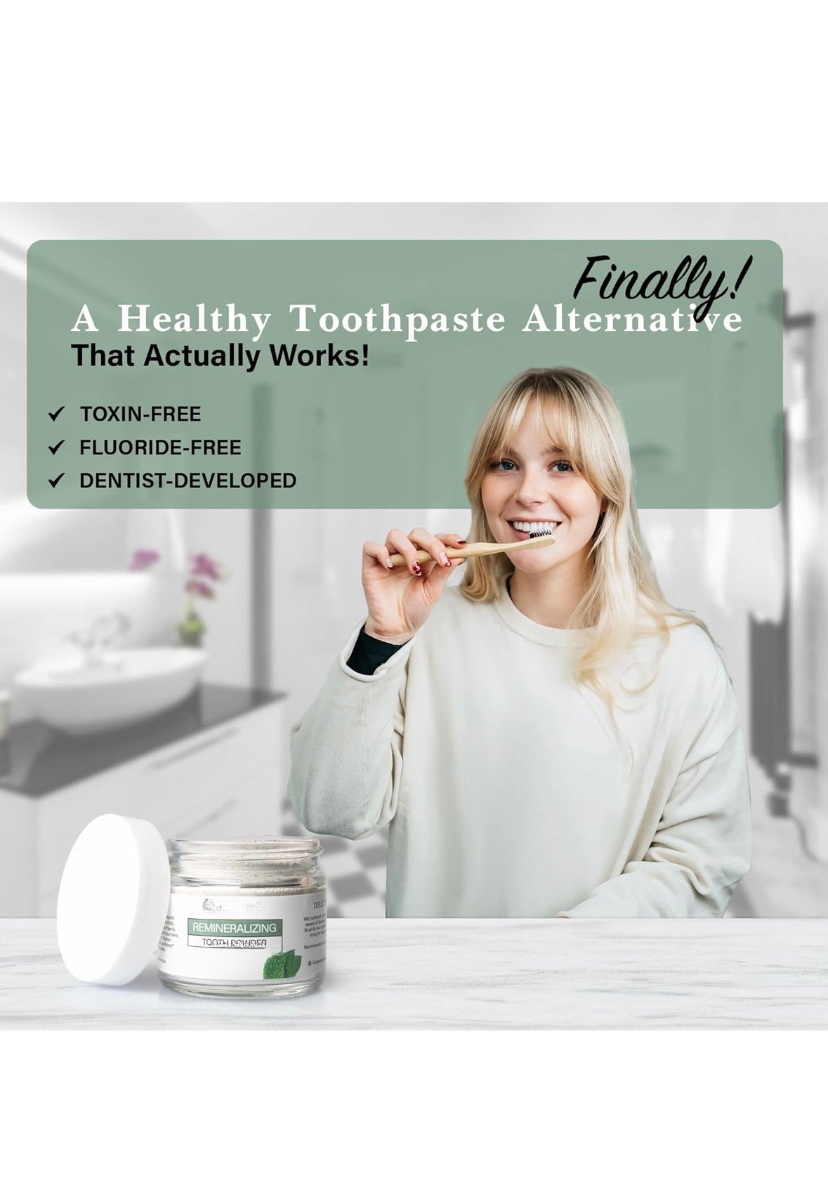 Natural Remineralizing Tooth Powder