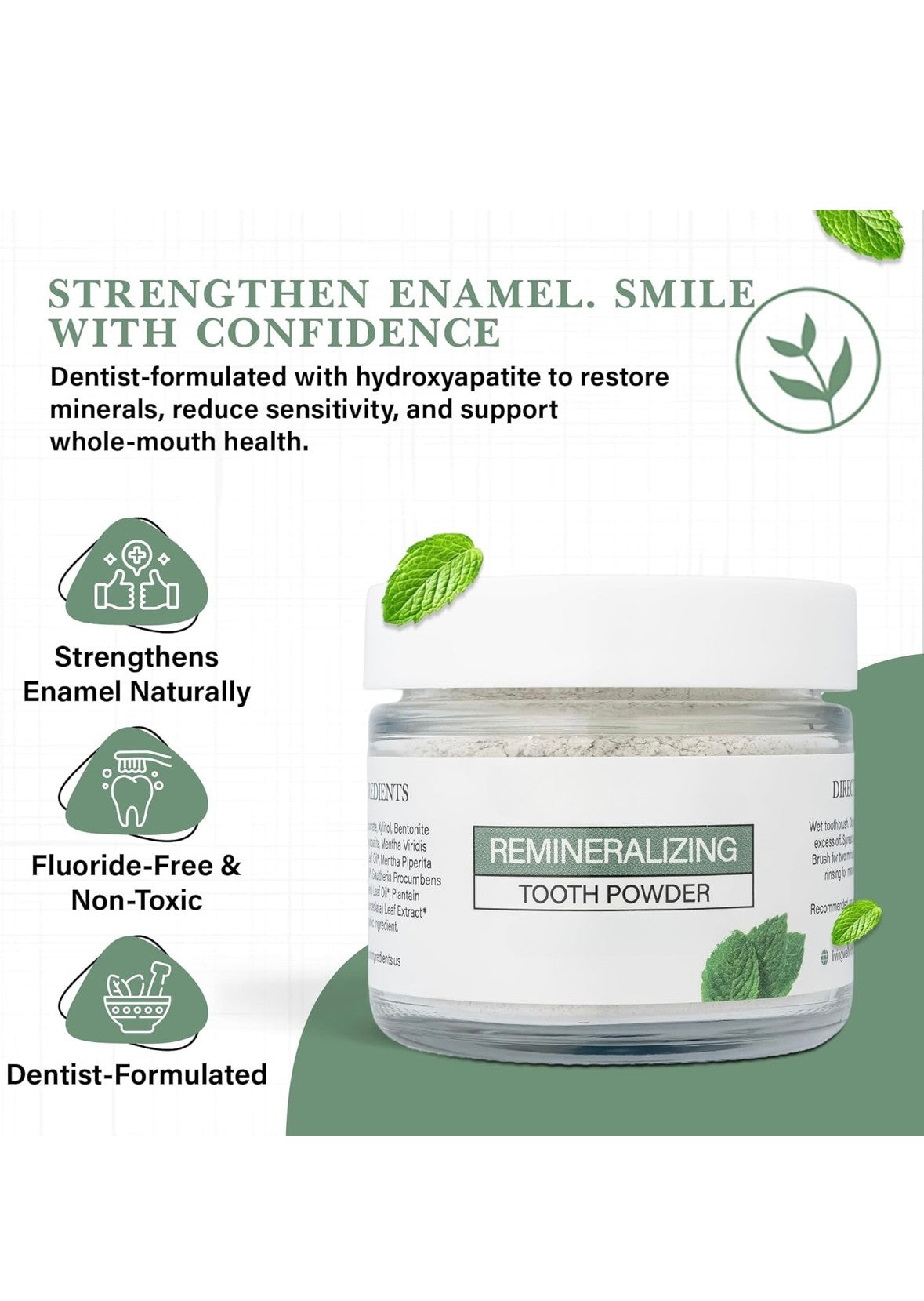 Natural Remineralizing Tooth Powder