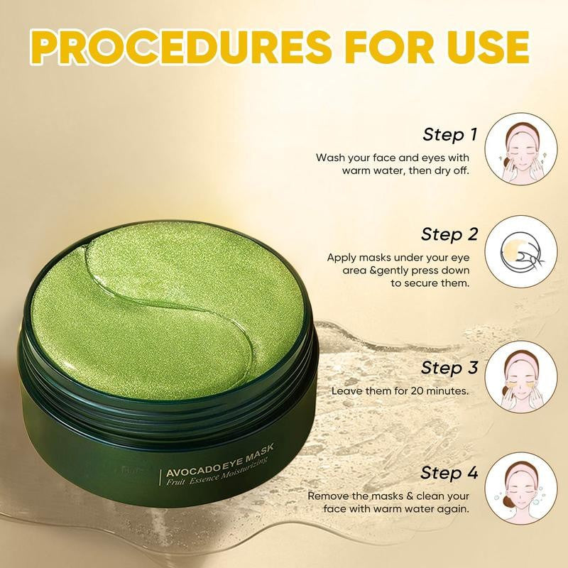 Essential Prime™ Natural Moisturizing Avocado Eye Masks