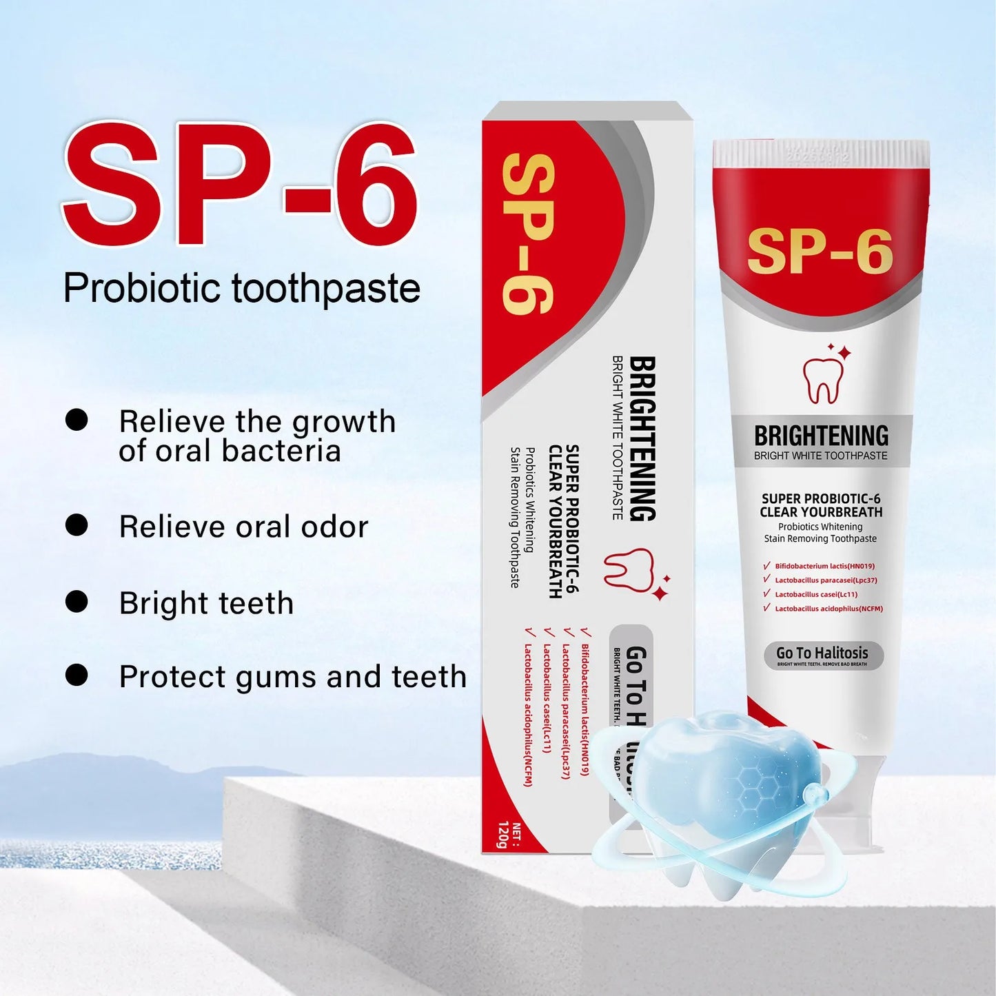 Whitening & Brightening Probiotic Tooth Paste SP-6™ - Get Rid Of Bad Breath