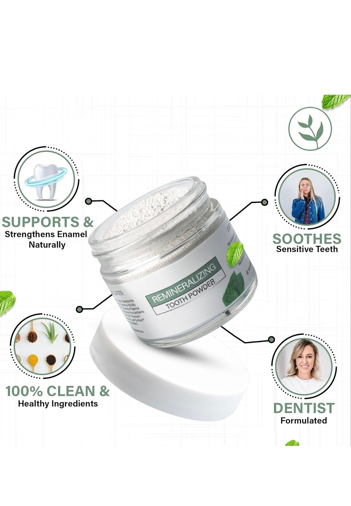Natural Remineralizing Tooth Powder