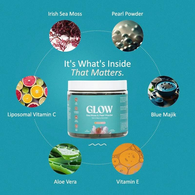 Natural Glow Sea Moss & Pearl Powder Gummies