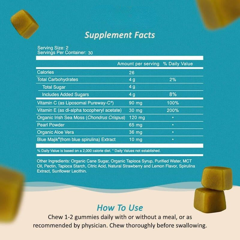 Natural Glow Sea Moss & Pearl Powder Gummies