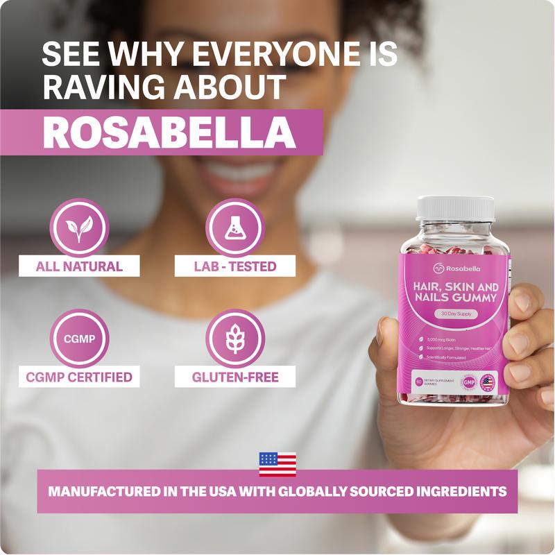 Hair, Skin, & Nails Gummies for Women & Men | #1 Advanced Formula | Fuller & Thicker Hair