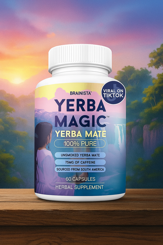 100% Yerba Mate Capsules - #1 Clean Energy, Brain Fog Buster, and Gut Health | Yerba Magic Natural Caffeine