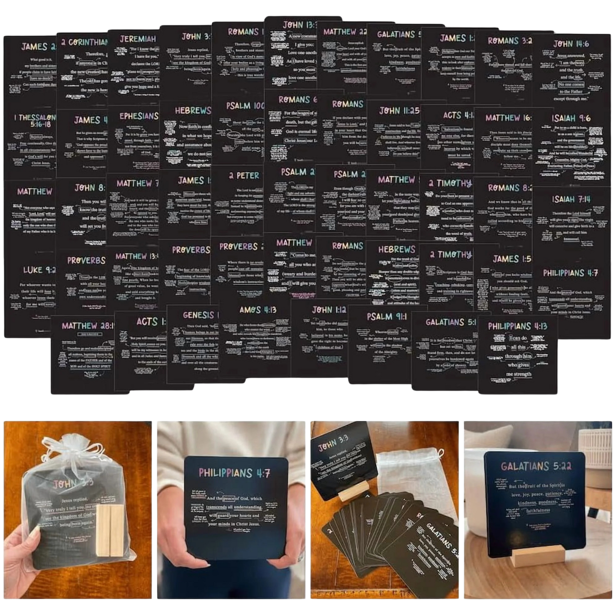 Essential 27 Front Back Bible Verse Cards