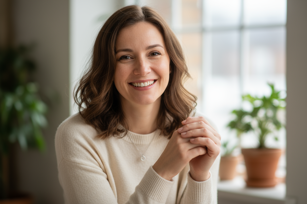 a smiling 48 year old woman (Verified reviewer)