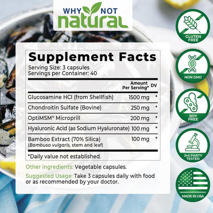 Joint Support Supplement | Supports Bones, Back, Knees, Hands, Shoulders | Advanced Formula #1
