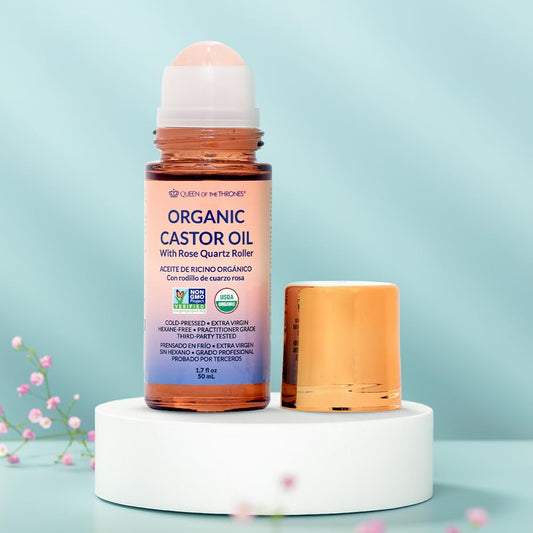 Organic Castor Oil Roll-On | #1 Best-Selling | 100% Pure for Skin, Brows & Lashes