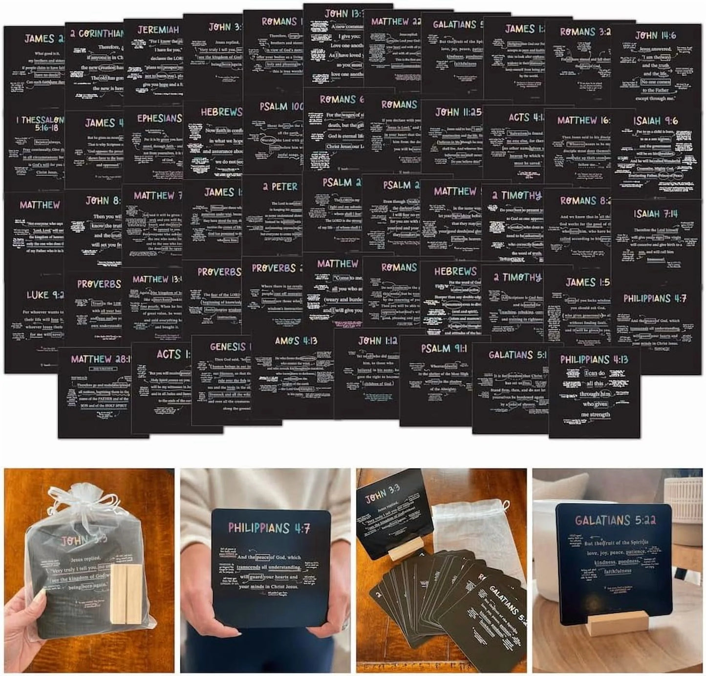 Essential 27 Front Back Bible Verse Cards